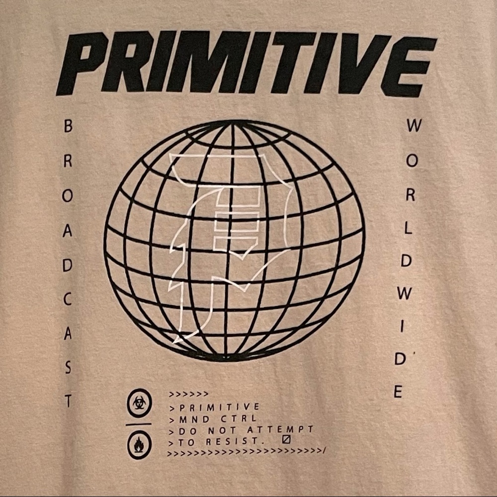 Men’s Primitive Skateboarding Apparel Global Sand Tee Short Sleeve T-Shirt